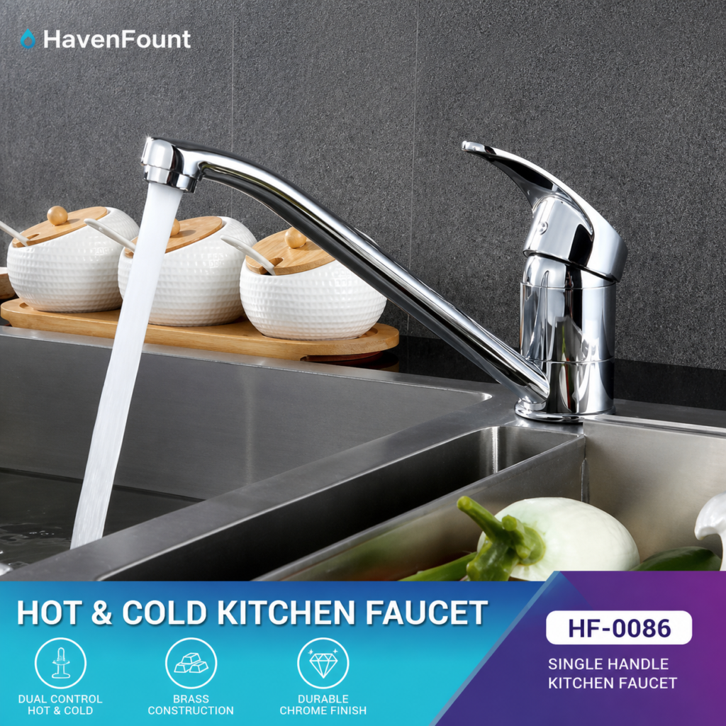 HavenFount Brass Rotating Kitchen Faucet | HF-0086