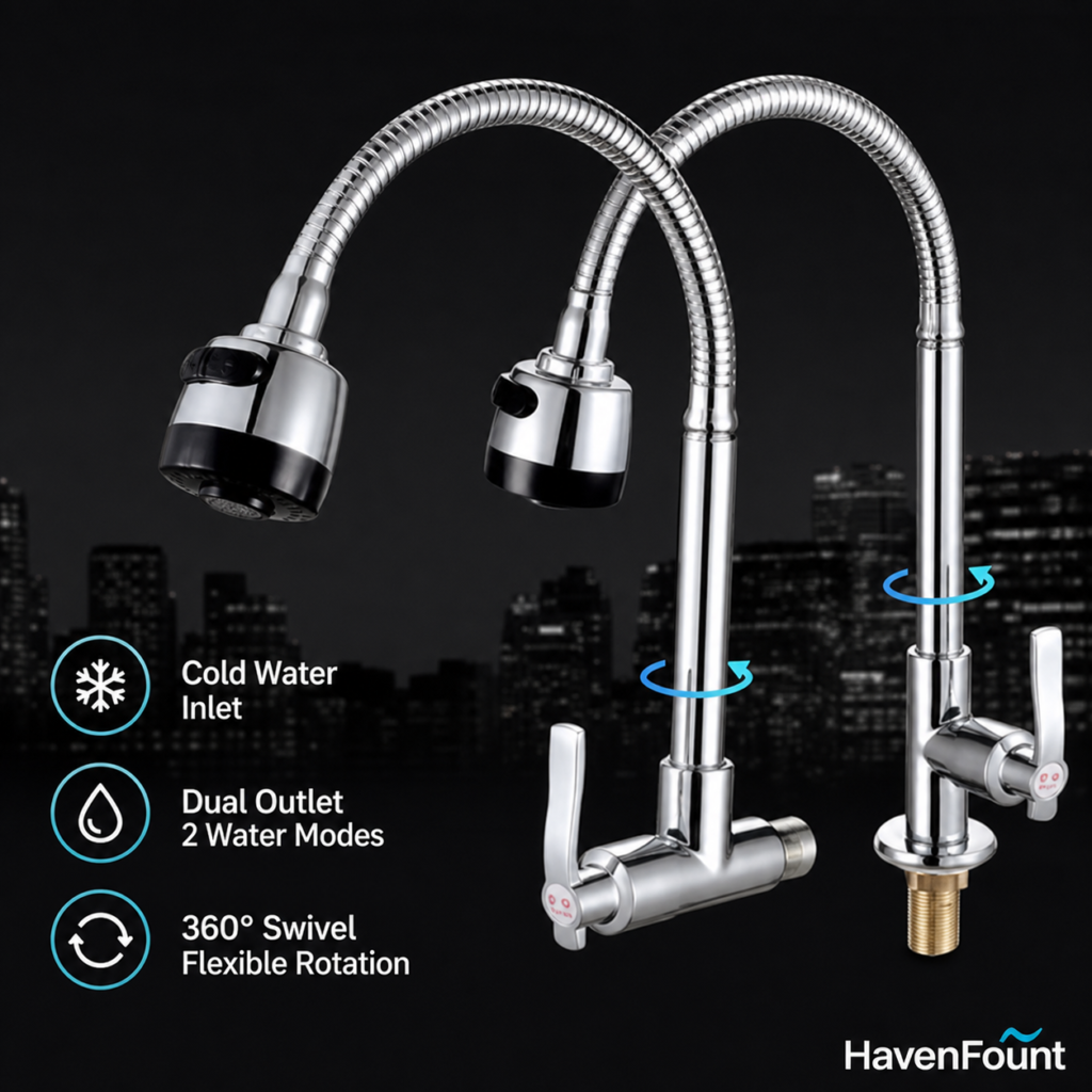 HavenFount SUS304 Rotating Kitchen Faucet | HF-0089