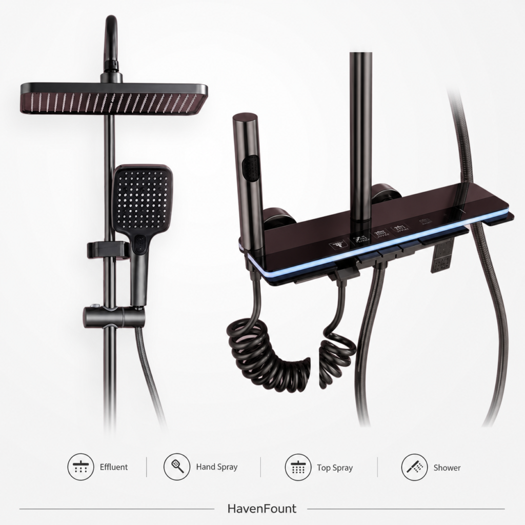 HavenFount Gunmetal Bathroom Shower System | HF-0098