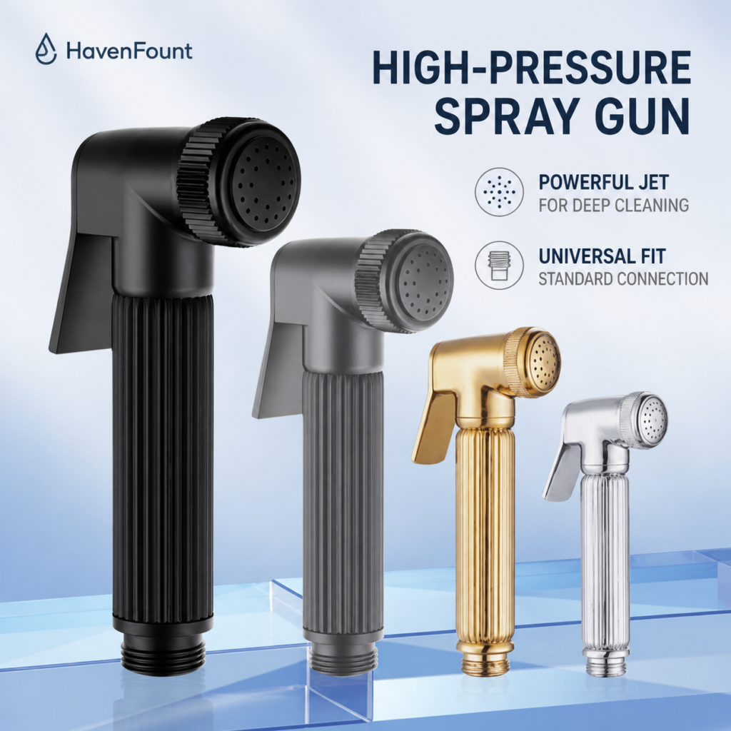 HavenFount Brass Black Bathroom Toilet | HF-0113