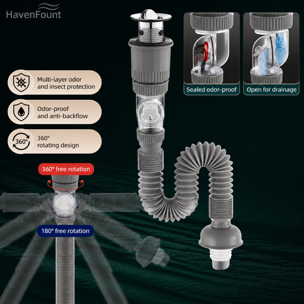 HavenFount Bathroom Drainage Fitting | HF-0132