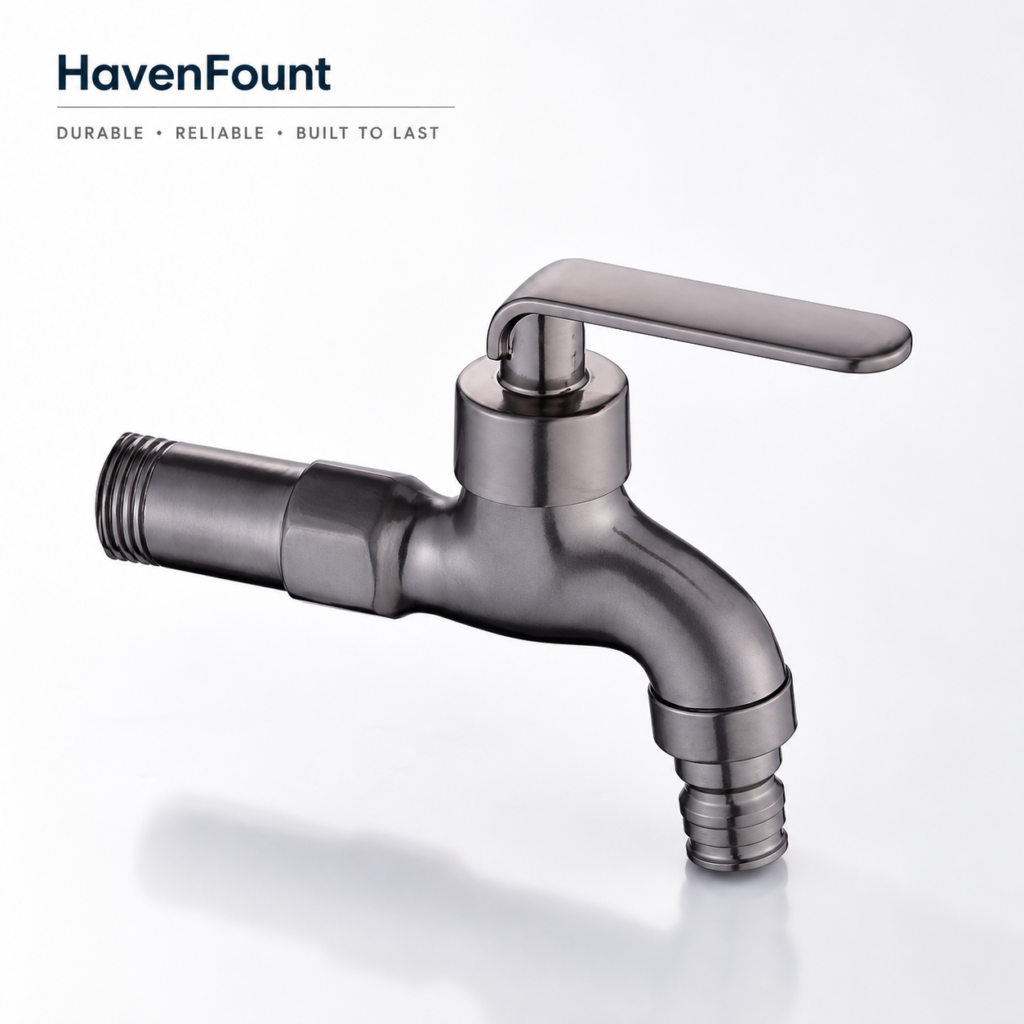 HavenFount Brass Gunmetal Bathroom Basin Faucet | HF-0142