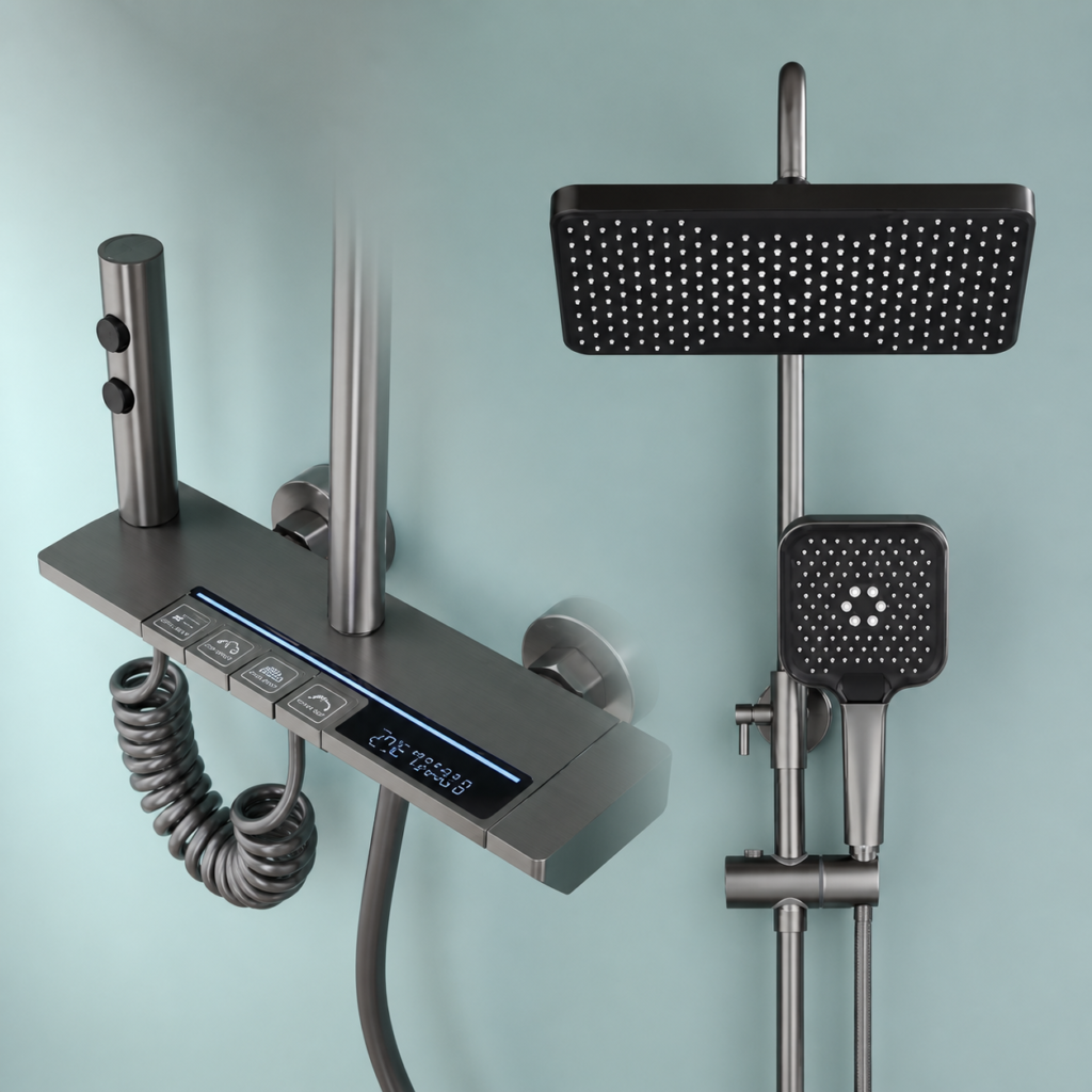 HavenFount Brass Gunmetal Bathroom Shower System | HF-0161