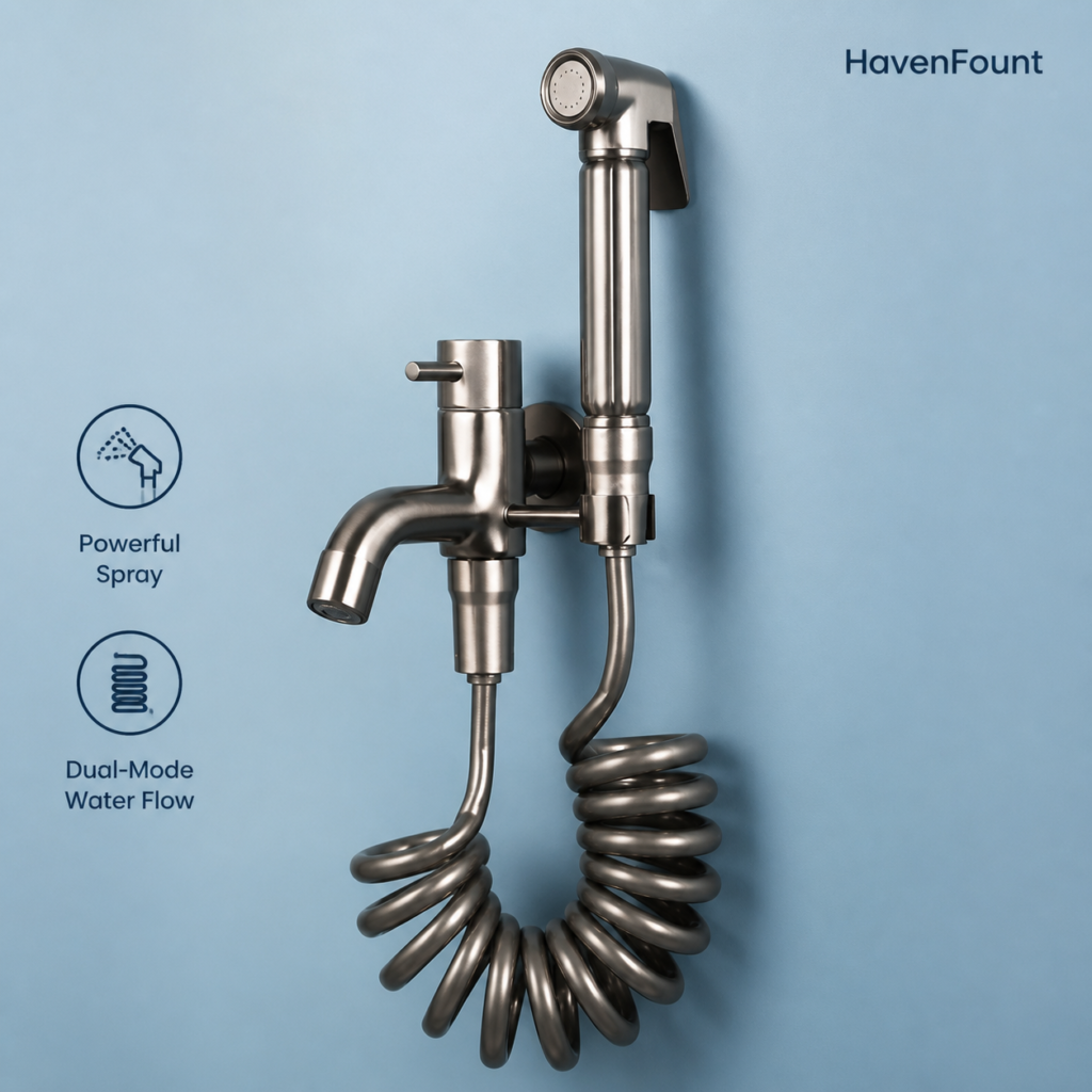 HavenFount Brass Gunmetal Bathroom Basin Faucet | HF-0172