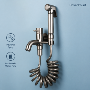 HavenFount Brass Gunmetal Bathroom Basin Faucet | HF-0172