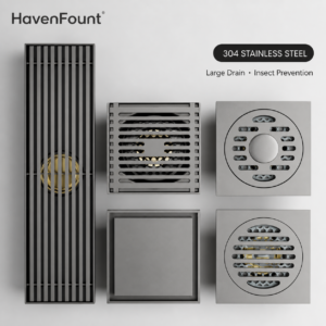 HavenFount SUS304 Gunmetal Bathroom Drainage Fitting | HF-0183