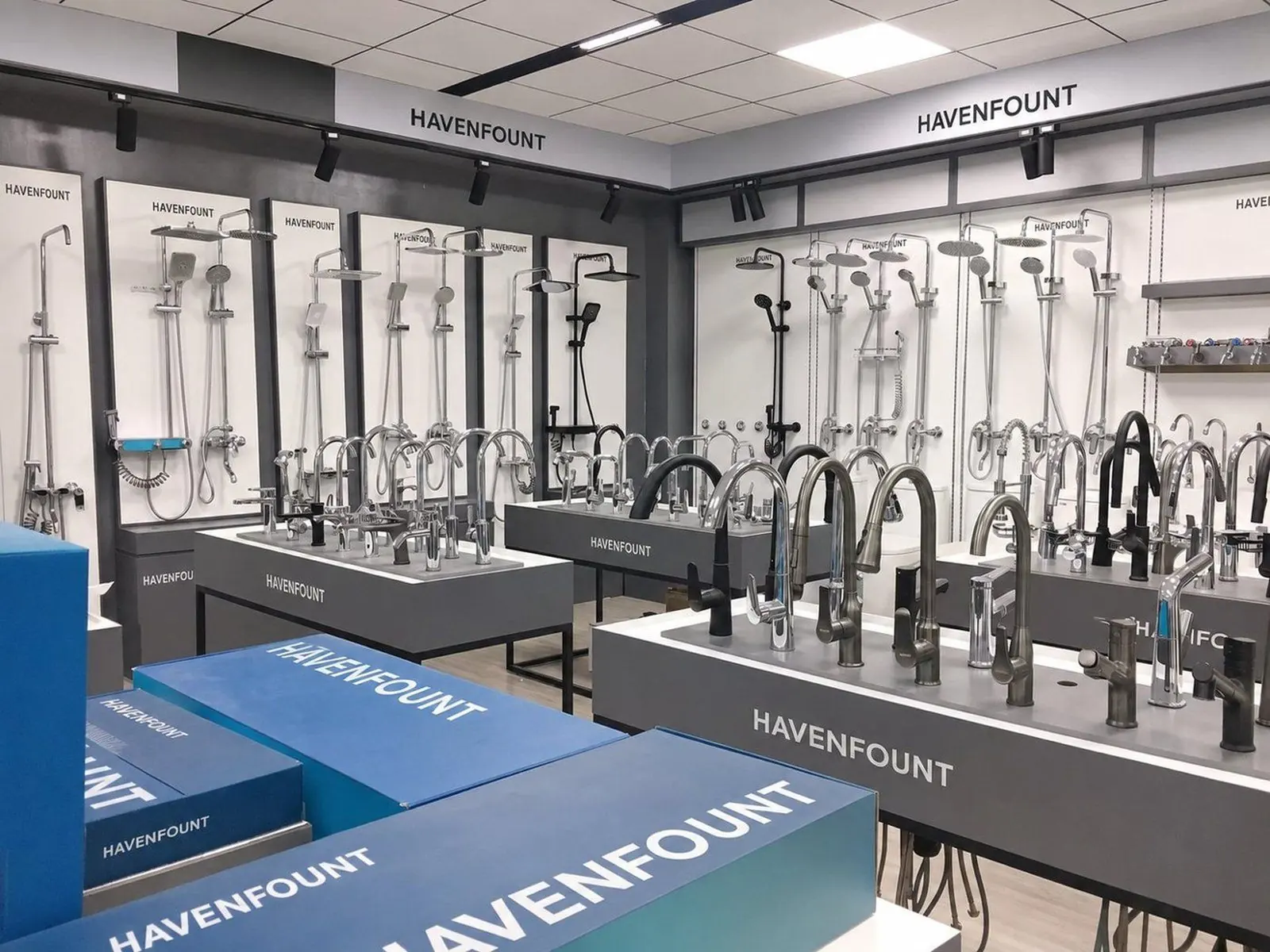HavenFount faucet and shower system product display