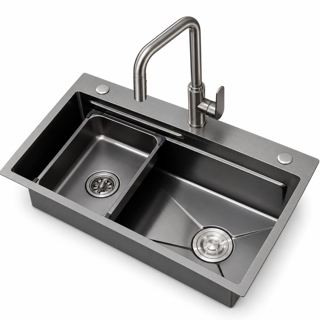 304 Stainless Steel Workstation Single-Bowl Kitchen Sink