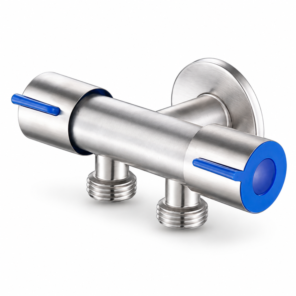 304 Stainless Steel 1-In 2-Out Toilet Bidet Valve