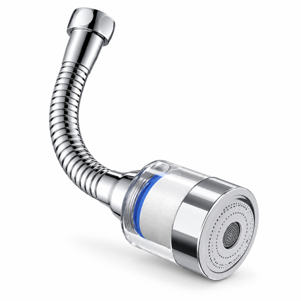 Brass 3-Mode Swivel Faucet Filter Aerator