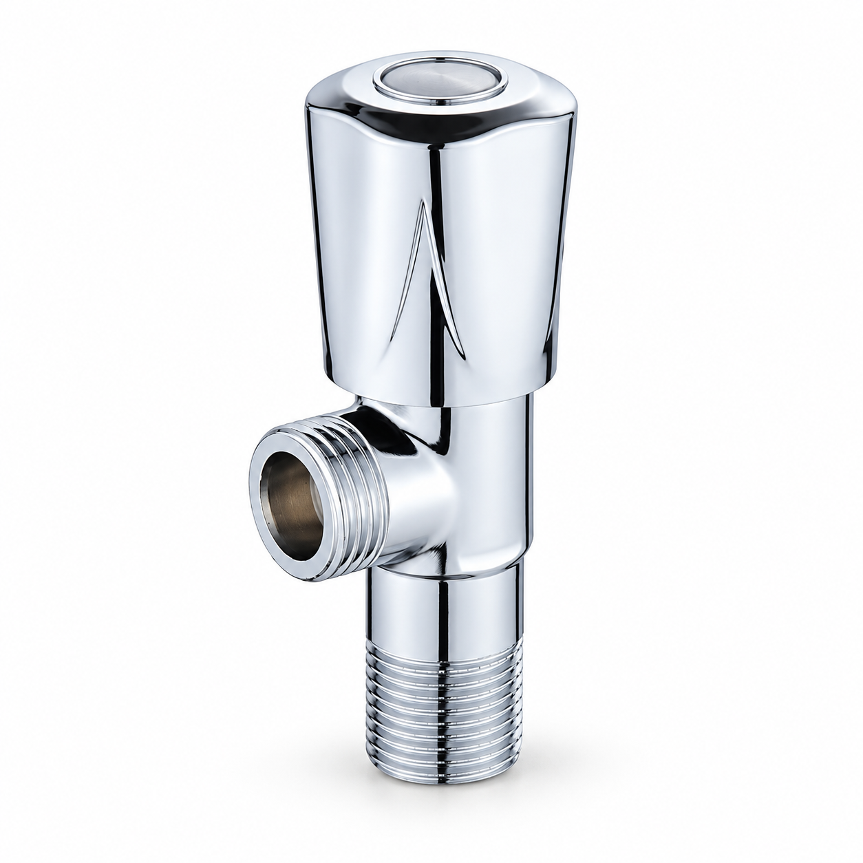 Solid Brass Dual-Outlet Hot and Cold Angle Valve