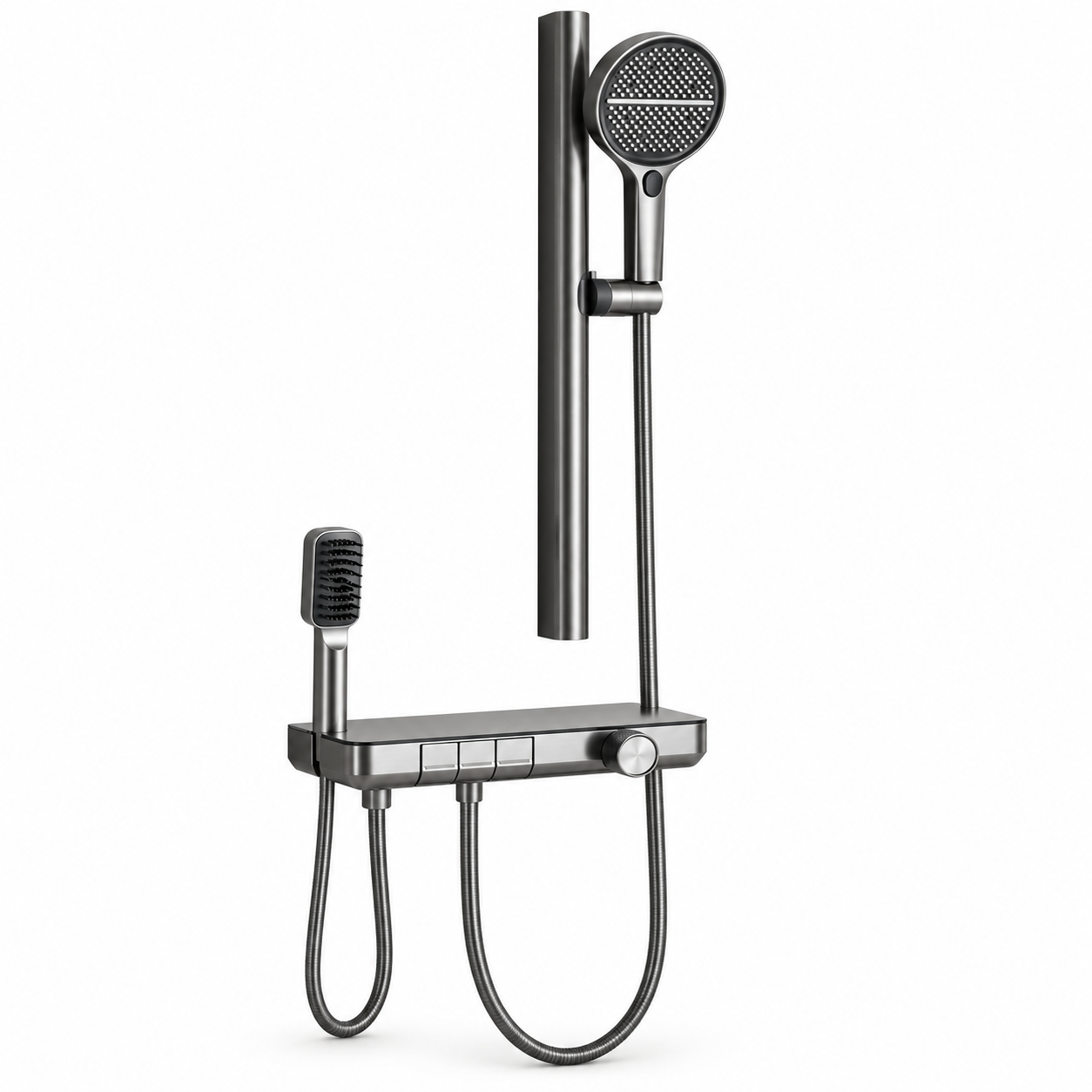 Solid Brass Piano-Key Hand Shower System