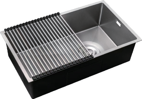 HavenFount Nano Silver, Большая кухонная мойка с одной чашей, 750×450×220 мм | HF-0409